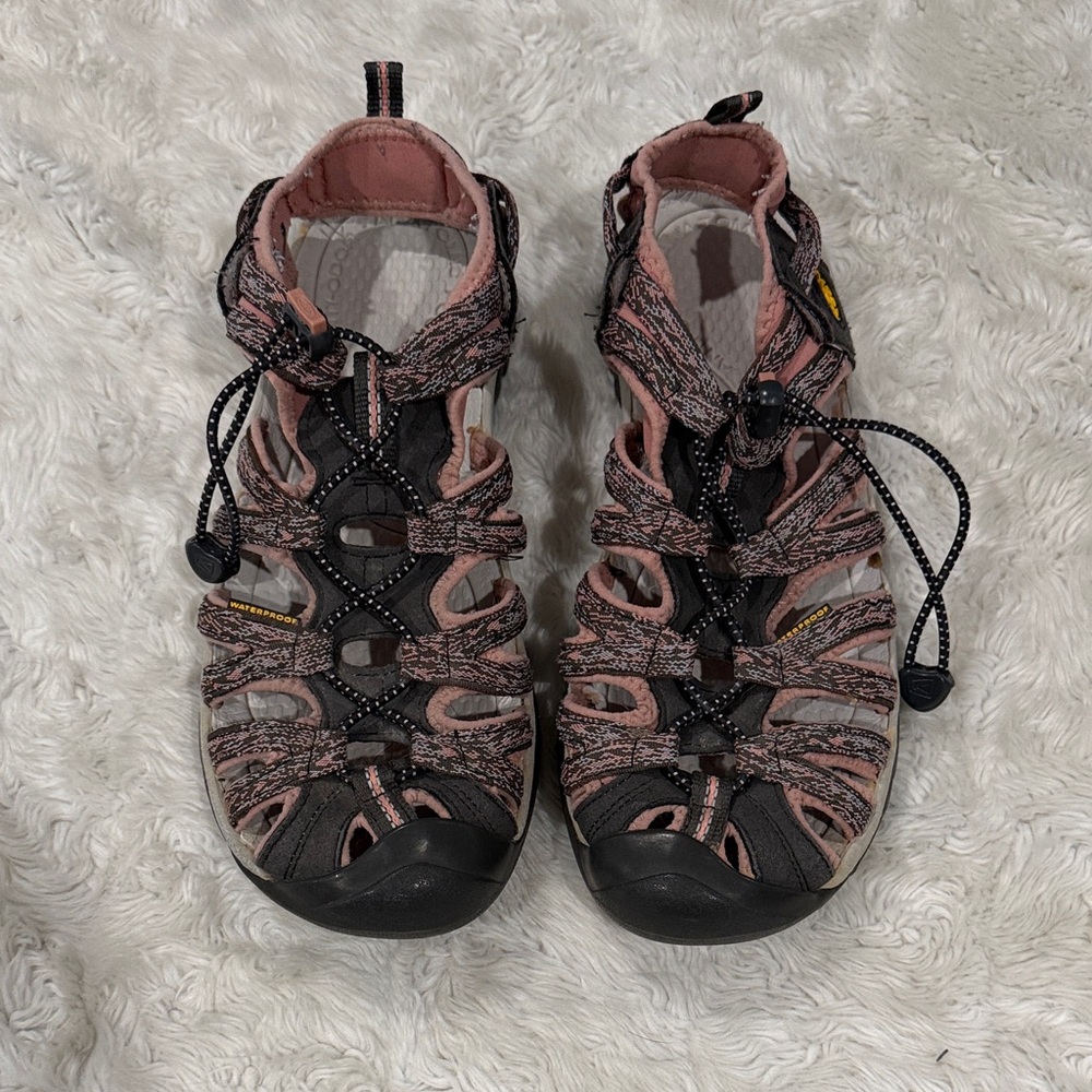 Keen Sandals Womens 11 Whisper Hiking‎ Water Brown Pink Drawstring - Picture 3 of 6